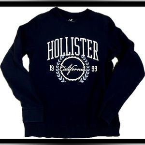 Hollister Crew Neck Sweatshirt - Navy - Medium